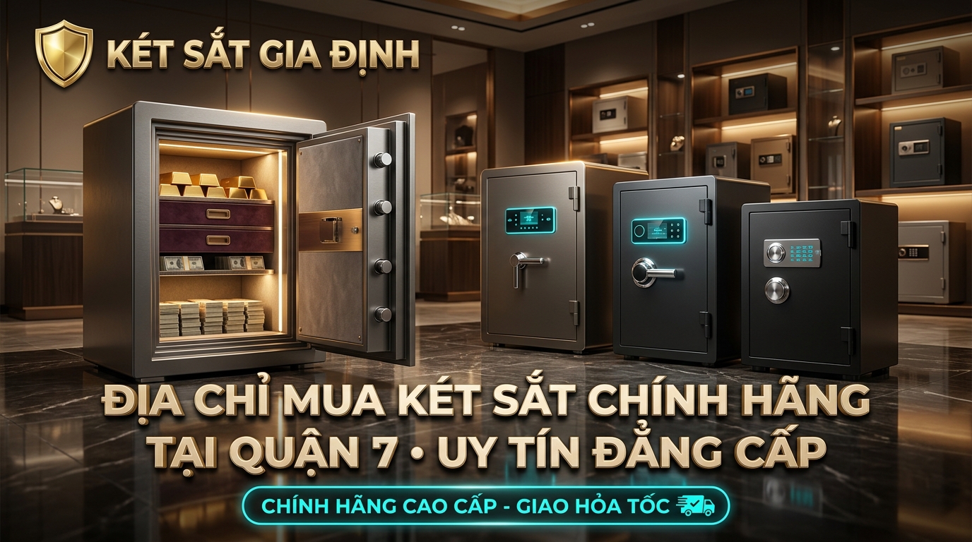 Địa Chỉ Mua Két Sắt Chính Hãng Tại Quận 7 Uy Tín Đẳng Cấp - Két Sắt Gia Định chính hãng phân phối giao hỏa tốc