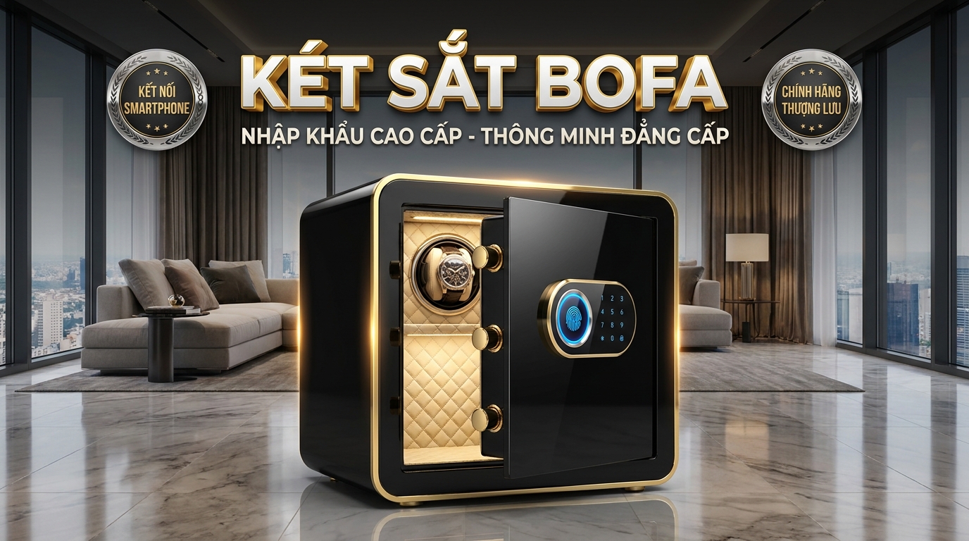 Két sắt Bofa chính hãng nhập khẩu cao cấp thông minh quản lý qua điện thoại tại Két Sắt Gia Định