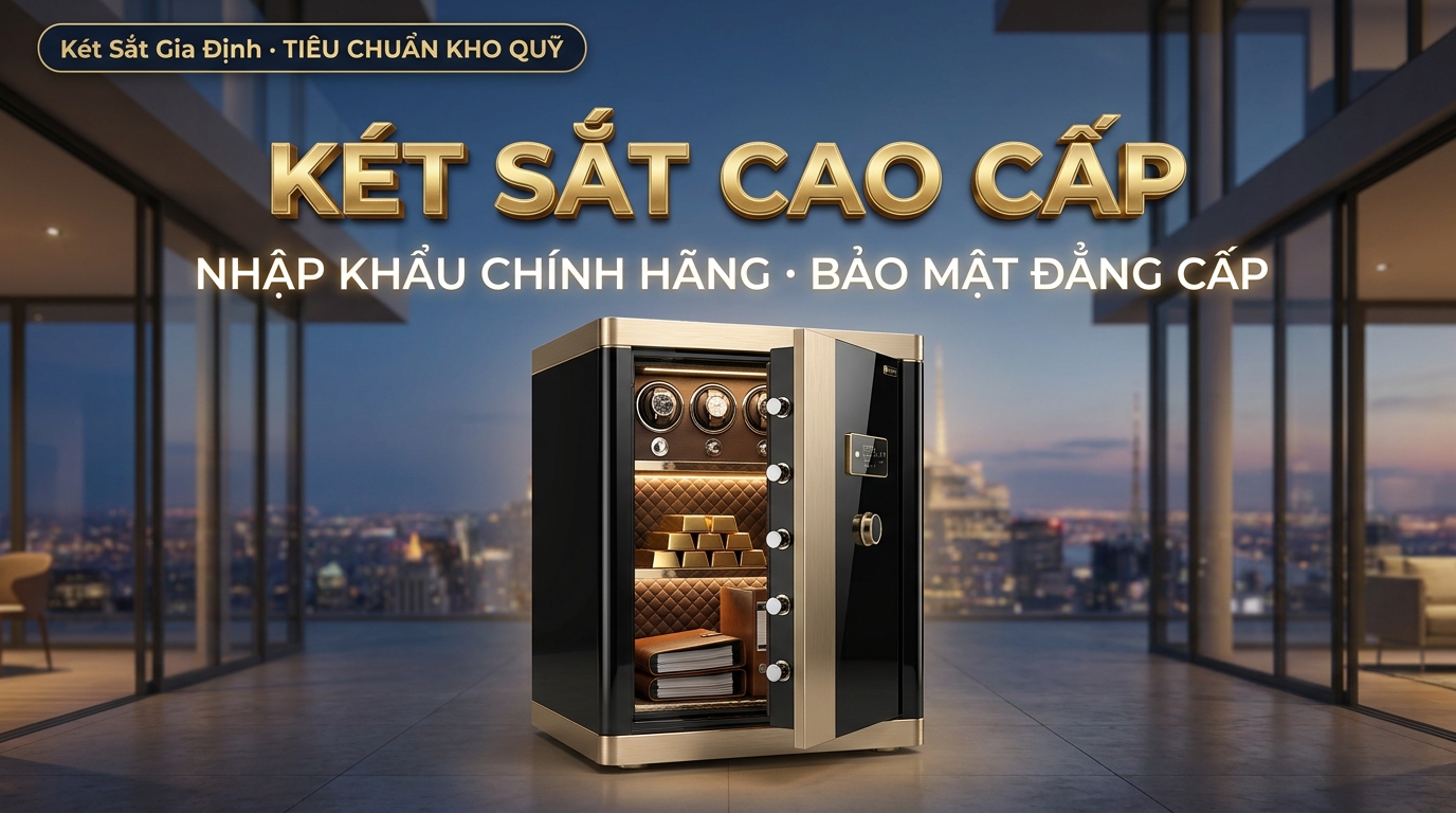 Két sắt cao cấp nhập khẩu chính hãng bảo mật vân tay điện tử tại Két Sắt Gia Định