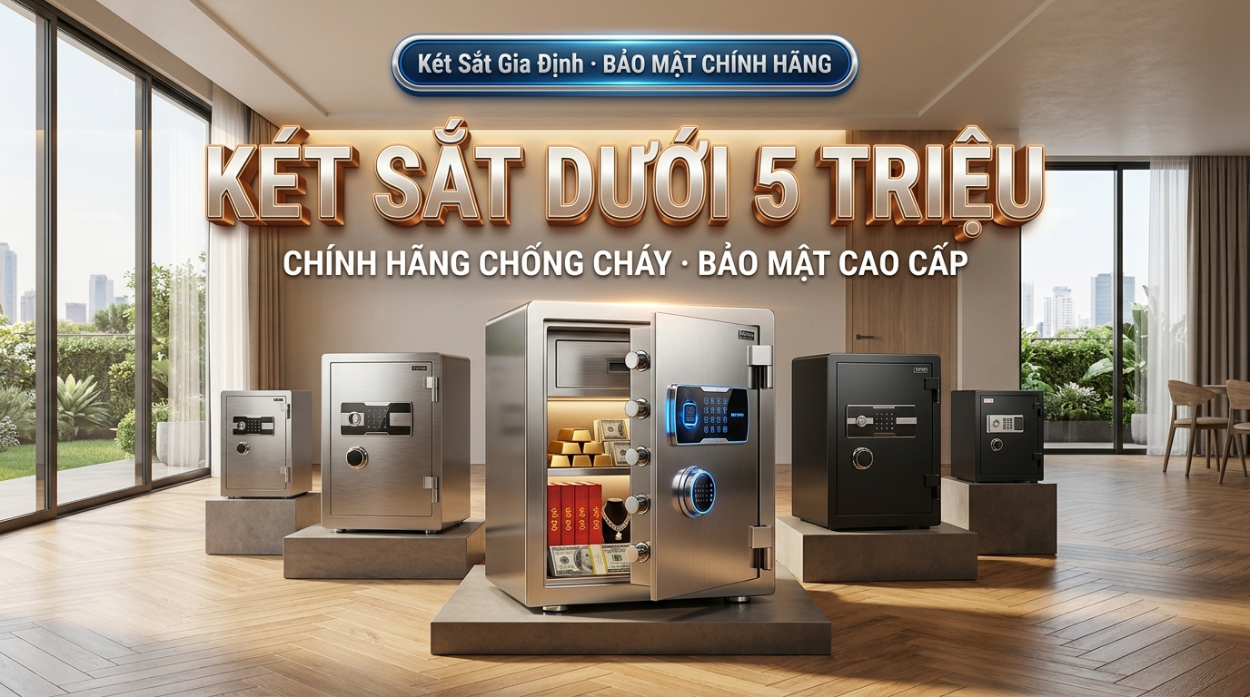 Két sắt dưới 5 triệu chống cháy cao cấp chính hãng Két Sắt Gia Định