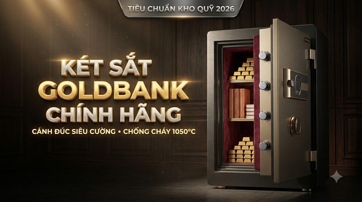 Két sắt Goldbank cánh đúc chống cháy liên doanh Hàn Quốc chính hãng tại Két Sắt Gia Định
