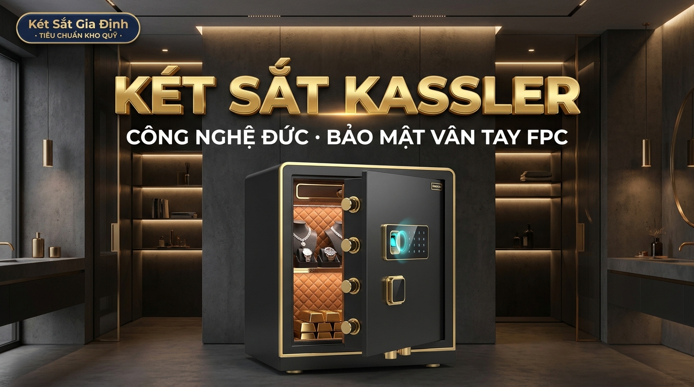 Két sắt Kassler nhập khẩu Đức thông minh vân tay FPC chính hãng tại Két Sắt Gia Định