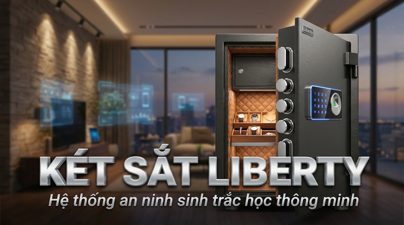 Két sắt Liberty thông minh bảo mật vân tay và kết nối ứng dụng điện thoại chính hãng Két Sắt Gia Định