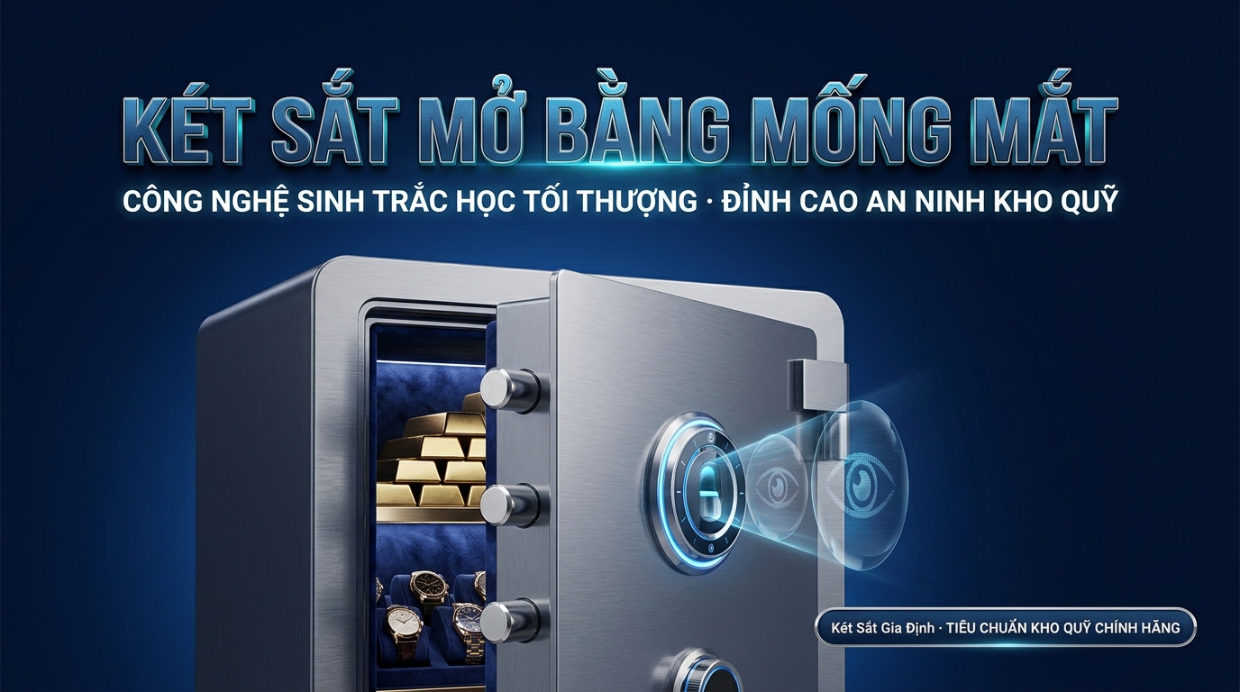 Két sắt mở bằng mống mắt và công nghệ sinh trắc học tối thượng tại Két Sắt Gia Định