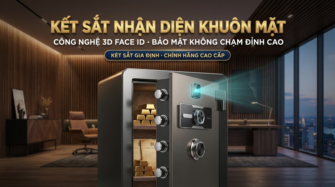 Két sắt nhận diện khuôn mặt FaceID chính hãng bảo mật sinh trắc học 3D