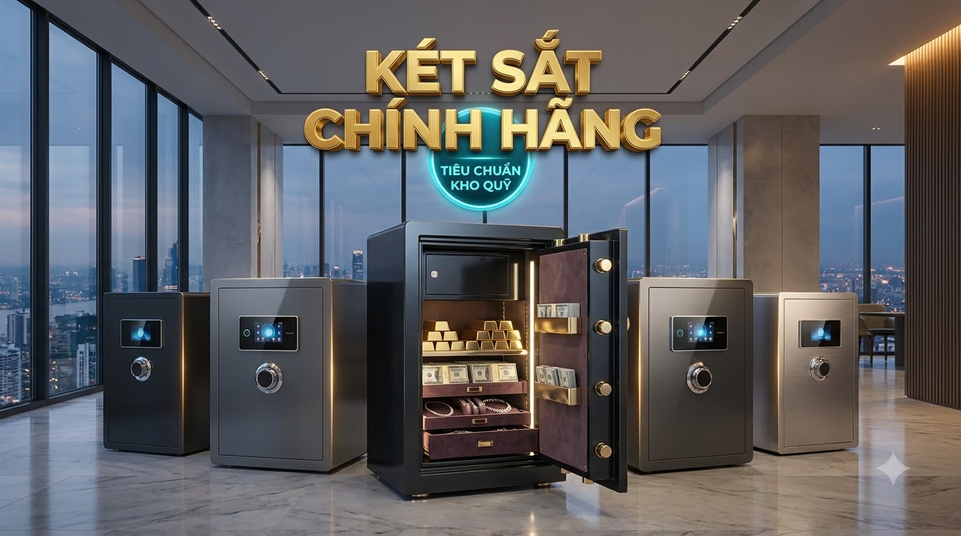 két sắt chính hãng bảo mật chống cháy tiêu chuẩn kho quỹ phân phối toàn quốc