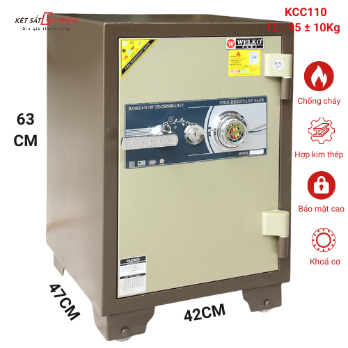 Thông số kích thước két sắt KCC110