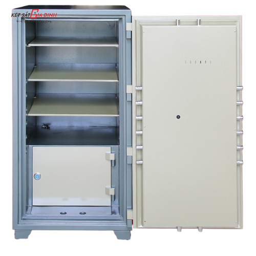 - Bên trong nội thất két gồm 4 ngăn và 1 ngăn két tủ rộng rãi , thoải mái lưu trữ hồ sơ.