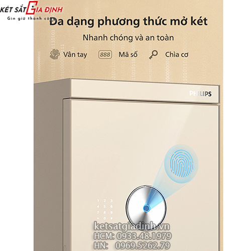 Đa dạng phương thức mở két hiện đại, tiện lợi