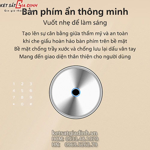 Bàn phím ẩn thông minh, chỉ sáng lên khi chạm vào