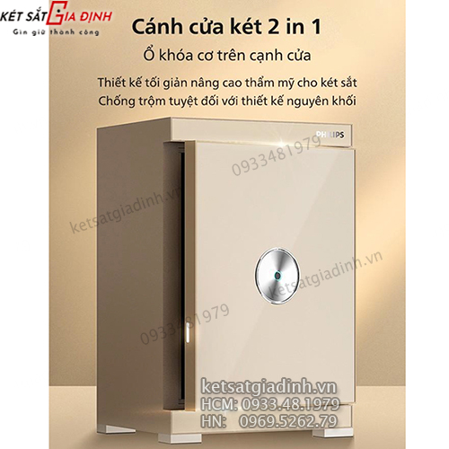 Két sắt nhập khẩu Philips SBX602-8CU vân tay điện tử