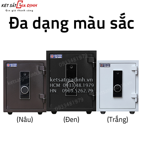 Két sắt vân tay điện tử Việt Tiệp VF51D-W chống cháy đa dạng màu sắc