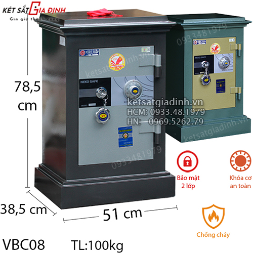 Két sắt Việt Tiệp VBC08 khóa cơ - model 2023