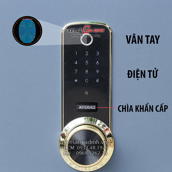 Két sắt Thông minh Aifeibao HK/MD55AS Vân tay Điện tử App điện thoại