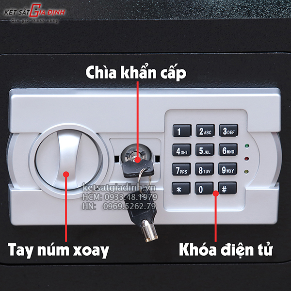 Két sắt mini khách sạn điện tử Kim Bảo KBE212