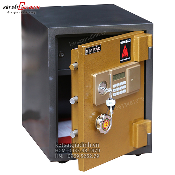 Két sắt mini khóa điện tử Kim Bảo KBE50 chống cháy