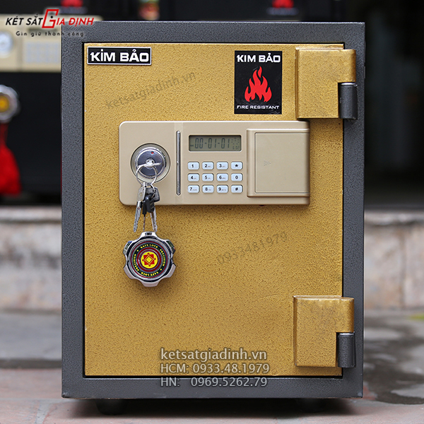 Két sắt mini khóa điện tử Kim Bảo KBE50 chống cháy
