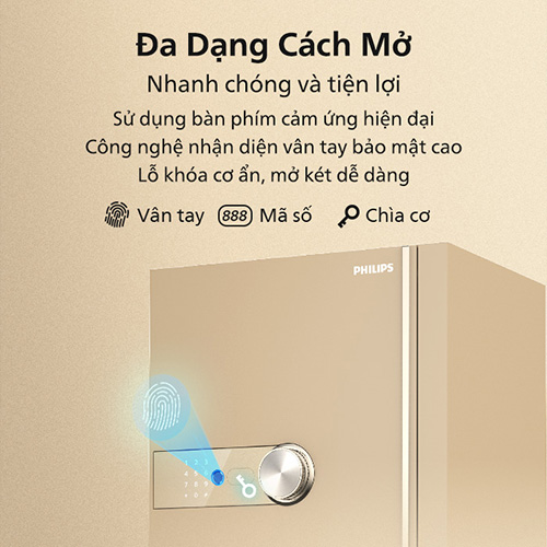 Mở két cùng lúc bằng 3 cách linh hoạt SBX202
