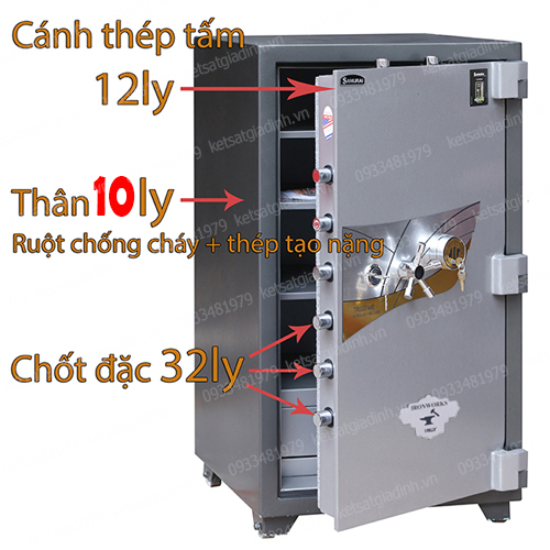 Két sắt thân vỏ thép 10ly Samurai MCD510-B10 két trong két