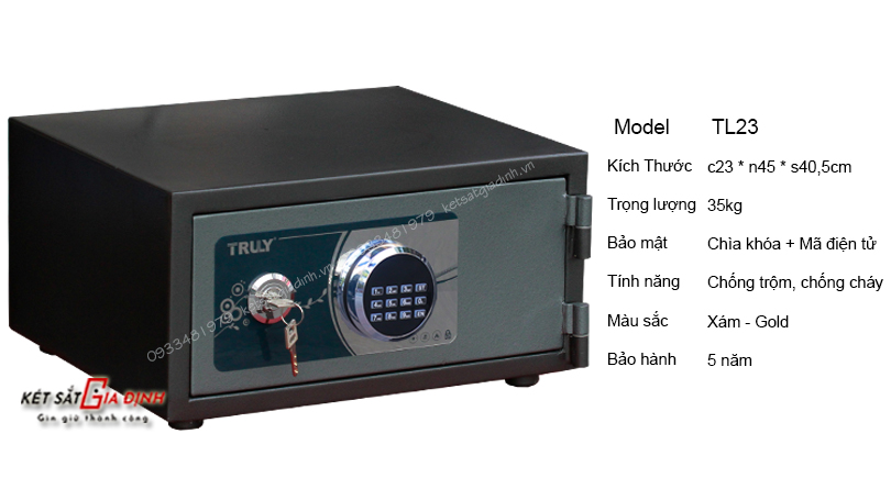 Két sắt Laptop điện tử Truly TL23E