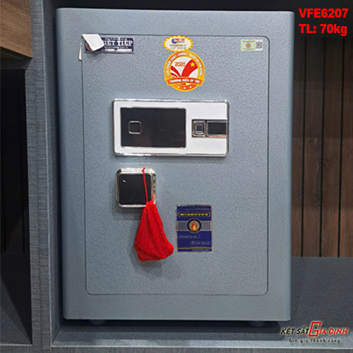 Két sắt siêu cường Việt Tiệp VFE6207 vân tay mã số-Model mới tích hợp App thông minh