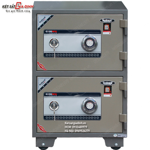 Két sắt 2 tầng Gudbank GB350AA khóa cơ báo động