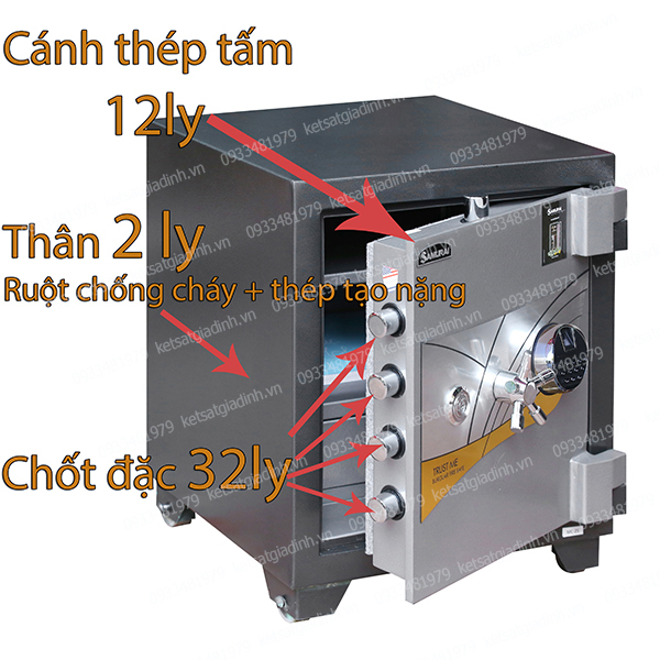 Két sắt Samurai MF25 vân tay điện tử