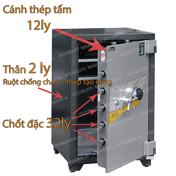 Két sắt Samurai MF48 vân tay điện tử