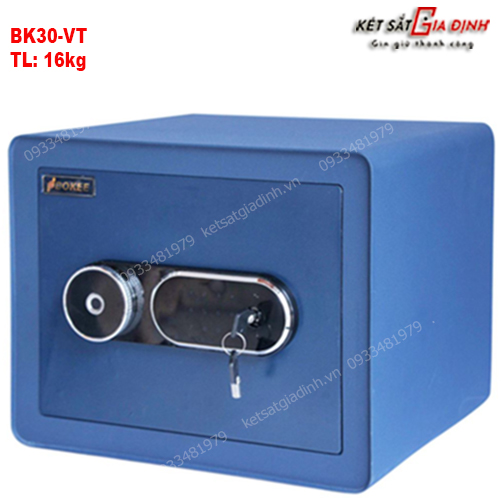 Két sắt mini Bokee BK30-VT vân tay mã số thông minh-màu xanh