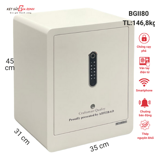 Két sắt AIFEIBAO HK-45-ACO vân tay mật mã , khoá tự động , app điện thoại 