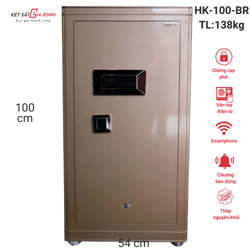 Két sắt AIFEIBAO HK-100-BR vân tay mật mã, app điện thoại , FaceID