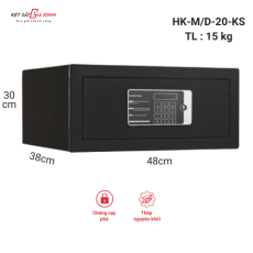 Két sắt AIFEIBAO HK-M/D-20-KS mặt vuông âm, mật mã một lần cho khách sạn