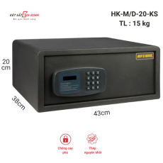 Két sắt AIFEIBAO HK-M/D-20-KS mặt vuông nổi, mật mã một lần cho khách sạn