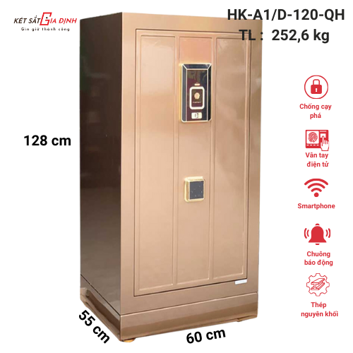 Két sắt AIFEIBAO HK-A1/D-120-QH vân tay điện tử , app điện thoại 