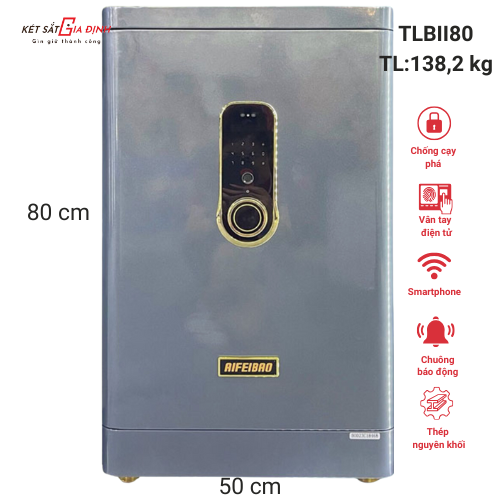 Két sắt AIFEIBAO TLBII80 FaceID, vân tay mật mã và app điện thoại