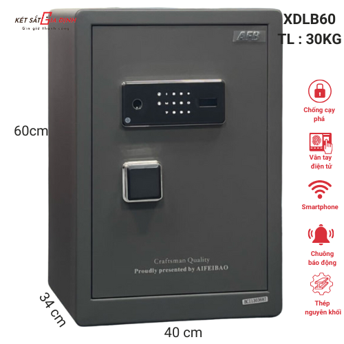 Két sắt AIFEIBAO XDLB60 vân tay điện tử, app điện thoại