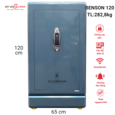 Két sắt AIFEIBAO BENSON 120 vân tay điện tử, nhận diện khuôn mặt, trục bảo quản đồng hồ cơ - xanh lam