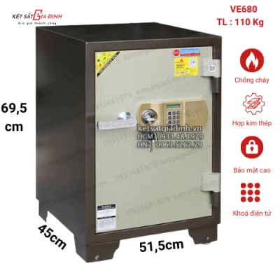 Két sắt Adelbank điện tử báo động VE680