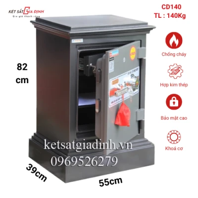 Két sắt cánh đúc Adelbank khóa cơ CD140