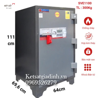 Két sắt cỡ lớn khóa điện tử báo động SVE1100