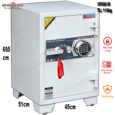 Két sắt chống cháy Adelbank VF680-W màu trắng, vân tay điện tử