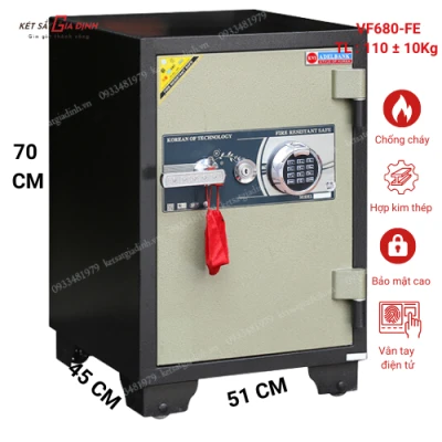 Két sắt chống cháy Adelbank VF680-FE vân tay điện tử app điện thoại
