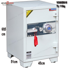 Két sắt chống cháy Adelbank VC680DM-W màu trắng, cơ đổi mã