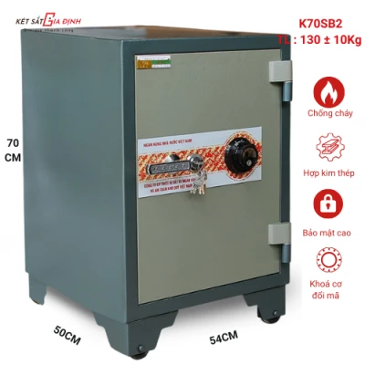Két sắt ngân hàng BEMC K70SB2 khoá cơ đổi mã