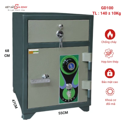Két sắt ngân hàng BEMC GD100 khoá cơ đổi mã 