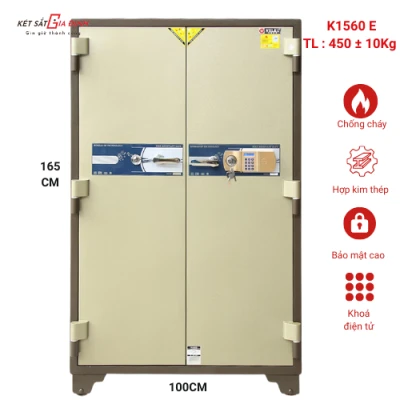 Két sắt ngân hàng BEMC K1560E khoá điện tử, 2 cánh