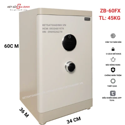 Két sắt Bofa ZB-60FX vân tay điện tử , tích hợp điện thoại