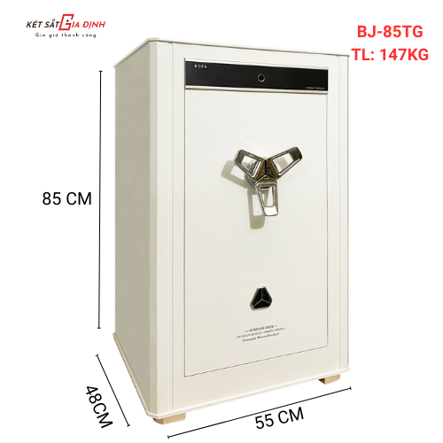 Két sắt Bofa BJ-85TG vân tay điện tử, màu trắng