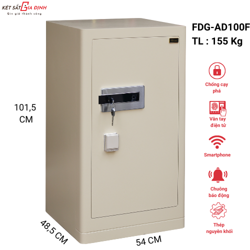 Két sắt Bofa FDG-A1D100F vân tay điện tử, tích hợp quản lý bằng điện thoại