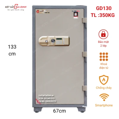 Két sắt thông minh chống cháy Goodwill GD130-SMS